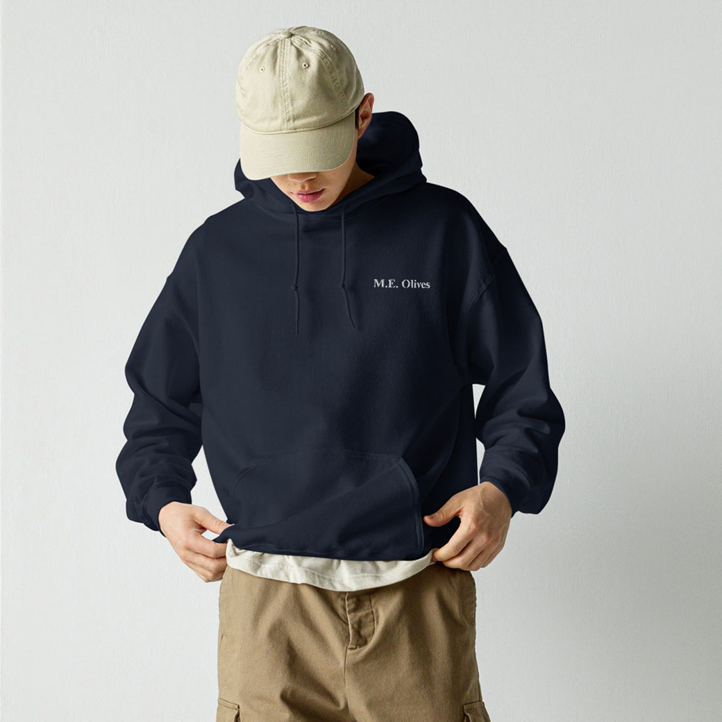 Embroidered M.E. Olives Hoodie & Palestine Map Embroidered Wrist Detail