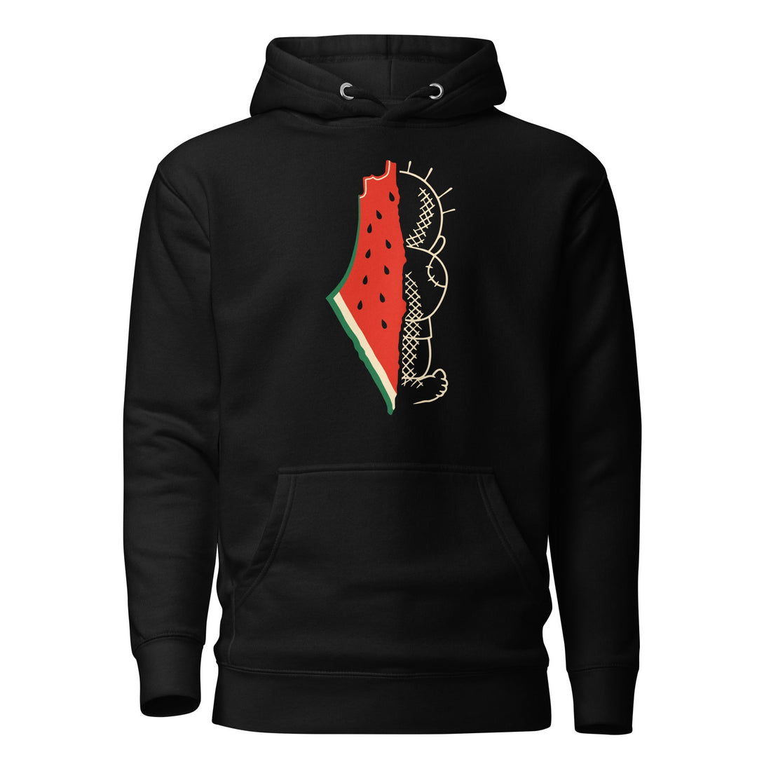 Handala and map of Palestine hoodie – Me Olives