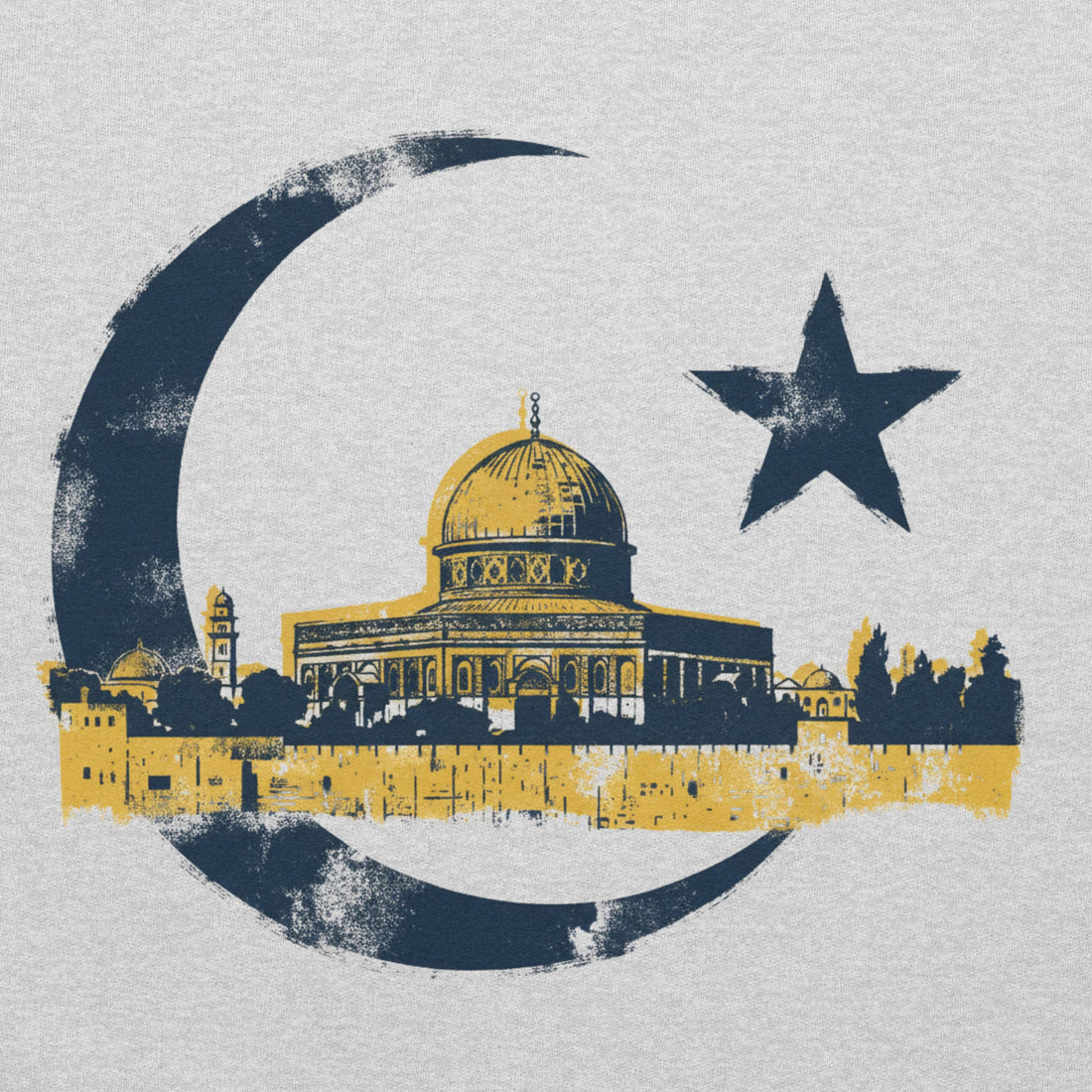 Al-Aqsa Dome Hoodie by Me Olives featuring the golden Dome of the Rock in Jerusalem