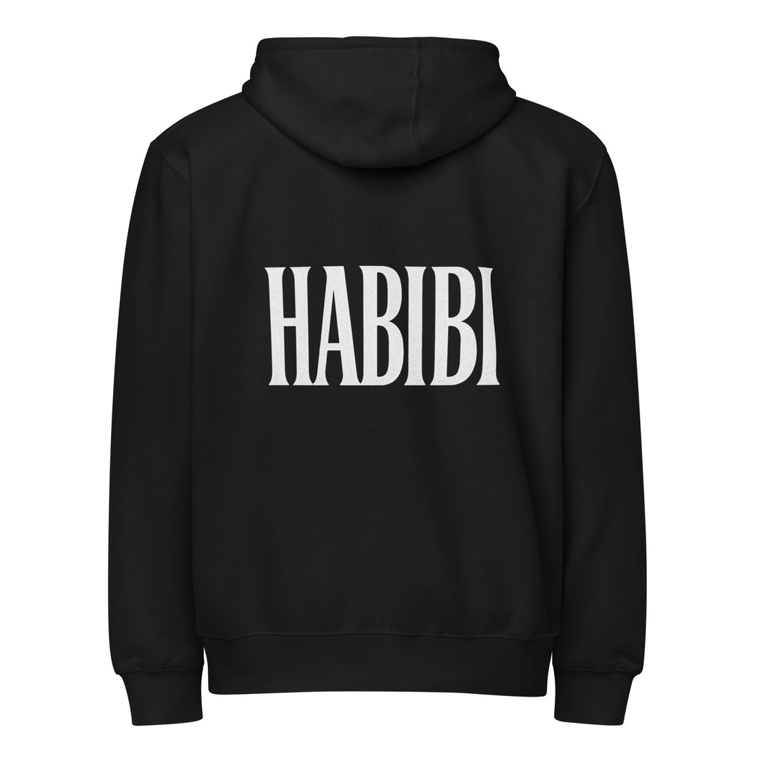 Habibi full-zip hoodie in Arabic calligraphy – Me Olives
