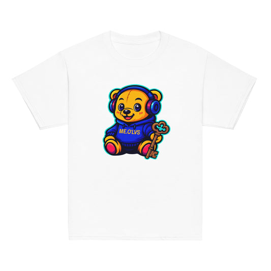 Teddy bear holding the Key of Return (مفتاح العودة) kids tee – Me Olives