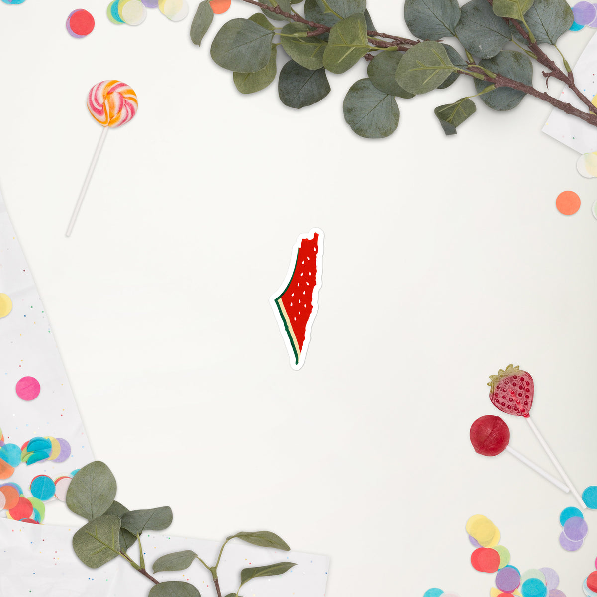 Watermelon map of Palestine sticker – Me Olives (6)