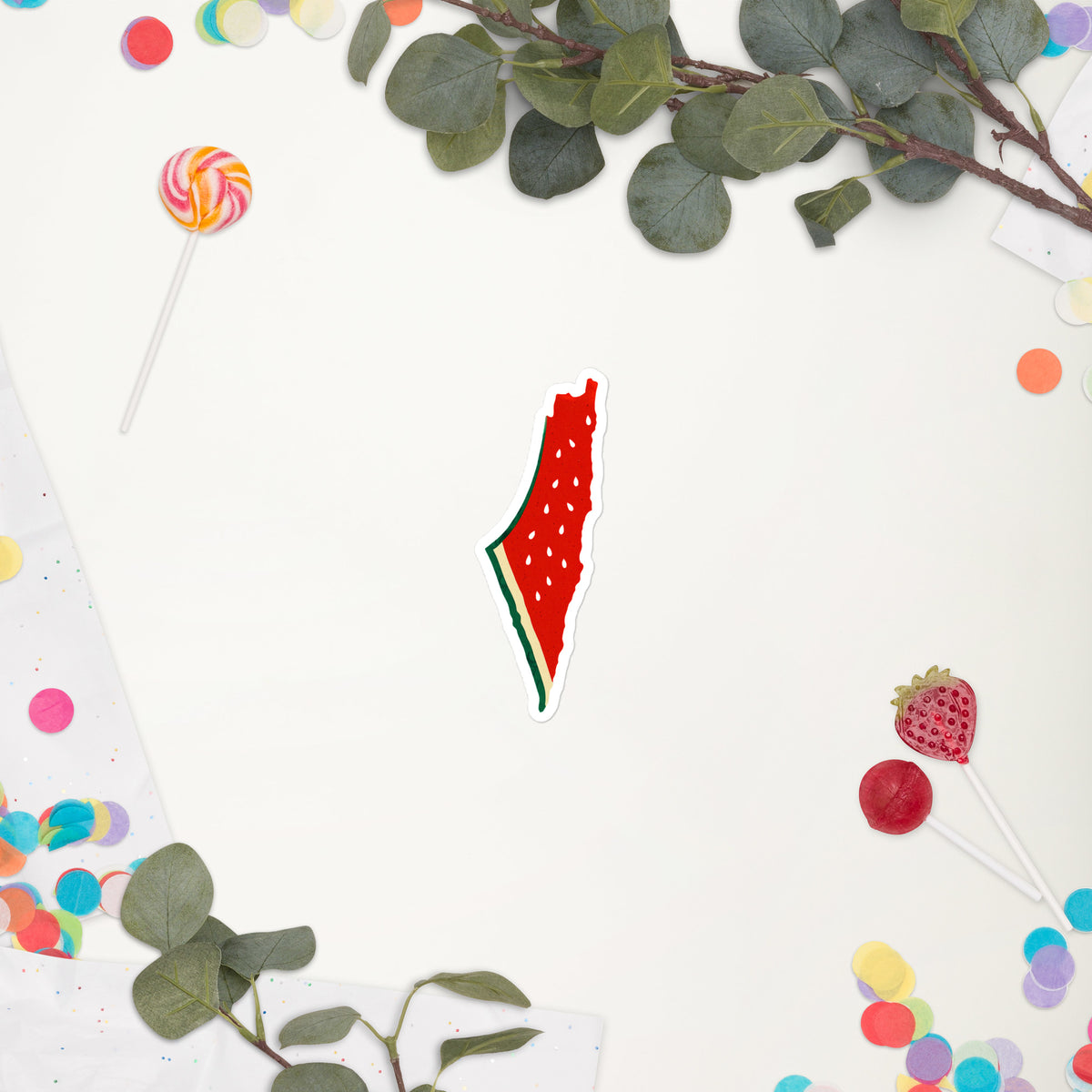 Watermelon map of Palestine sticker – Me Olives (8)