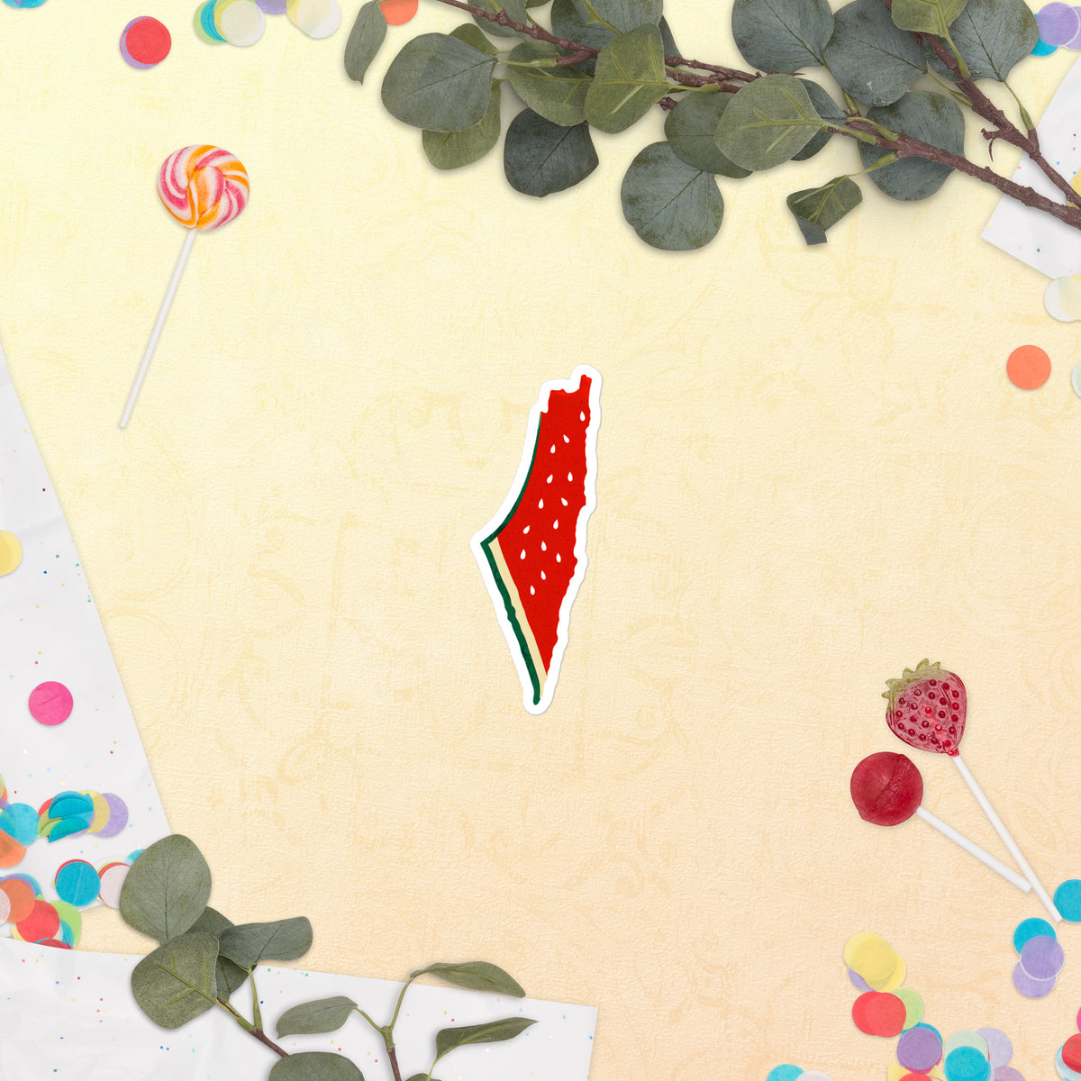 Watermelon map of Palestine sticker – Me Olives (7)