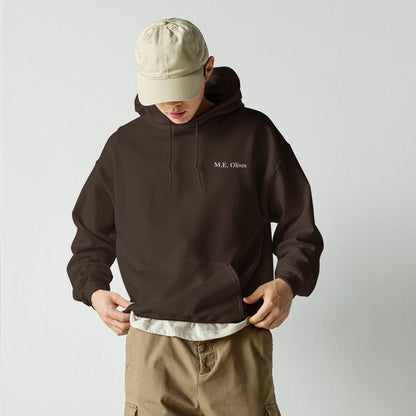 Embroidered M.E. Olives Hoodie & Palestine Map Embroidered Wrist Detail