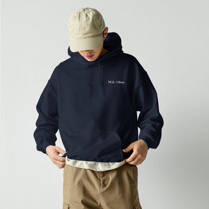 Embroidered M.E. Olives Hoodie & Palestine Map Embroidered Wrist Detail